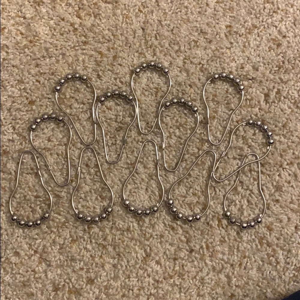 Shower curtain hooks